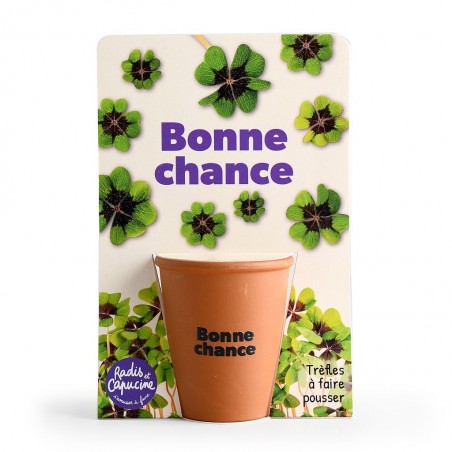 Kit jardinage "Bonne chance" - trèfle 4 feuilles