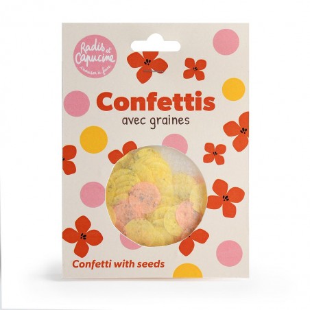 Confettis papier ensemencé graines de fleurs