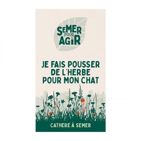 Sachet Semer pour agir - Je fais pousser de l'herbe pour mon chat