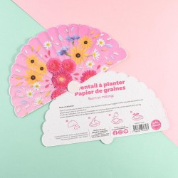 Eventail en papier de graines