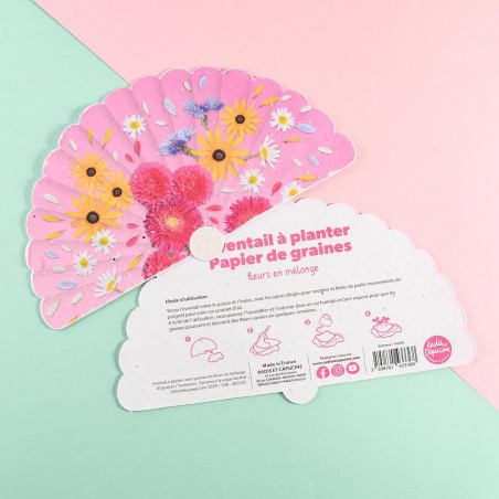 Eventail en papier de graines