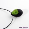 Collier goutte noir avec lichen