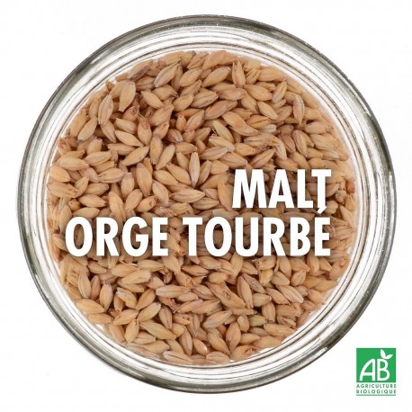 Malt Tourbé (orge) Bio (spécial) pour bière 3,5-5 EBC
