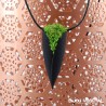 Collier Tulipe noire avec lichen