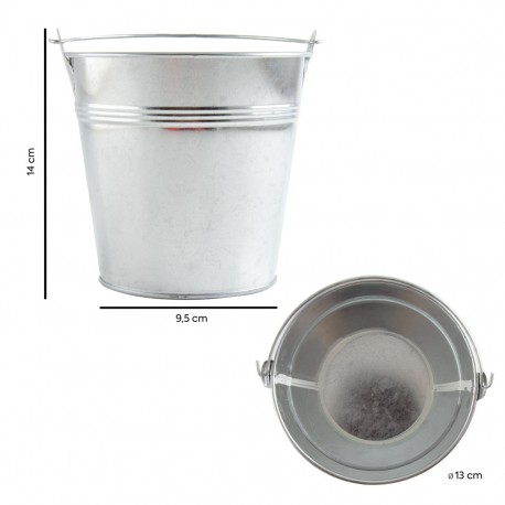 Pot zinc 130 mm avec anse
