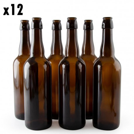 Lot de 12 bouteilles biere 75 cl vides et détergent