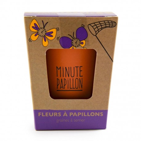 Kit de plantation message "Minute Papillon" avec Graines de fleurs a papillons à semer