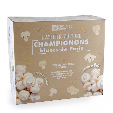 Kit de culture champignons de Paris bio - Fond carton