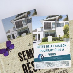 Carte A7 en papier de graines