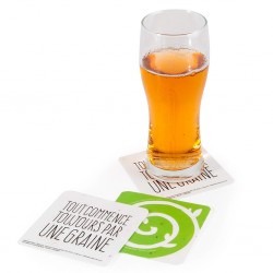 Sous-bock en papier de graines