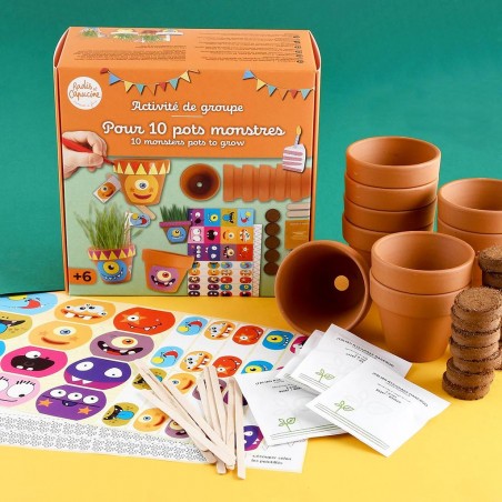 Coffret anniversaire - 10 petits pots monstres