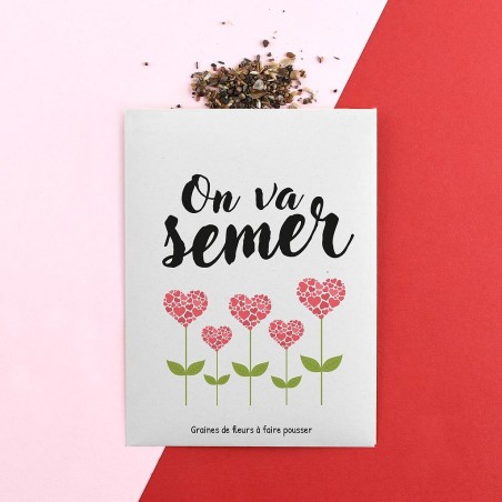 Sachet message 11x16 - On va semer ! (Fleurs champêtres)