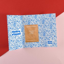 Carte dépliante avec sachet...