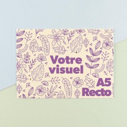 Carte A5 en papier de graines