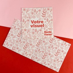 Carte 2 volets en papier de...