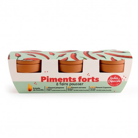 Kit jardinage piments – cultivez du doux au fort selon l’échelle de Scoville - TRIO