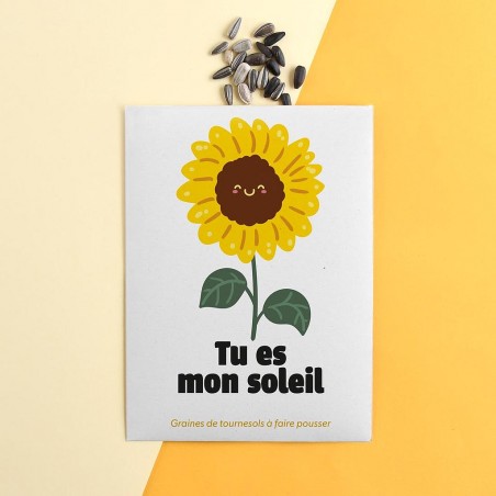 Sachet message 11x16 - Tu es mon soleil (Tournesol)