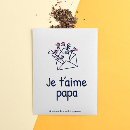 Sachet message 11x16 - Papa je t'aime (Calendula)