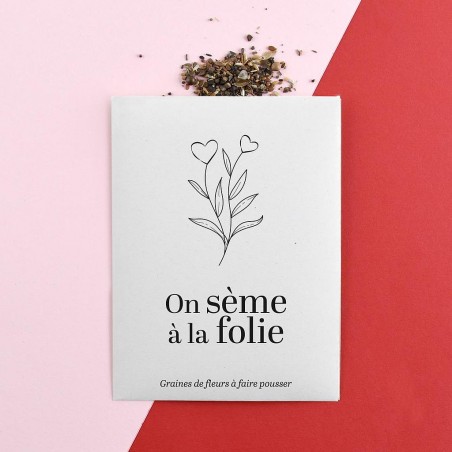 Sachet message 11x16 - On sème à la folie (Fleurs pour papillons)