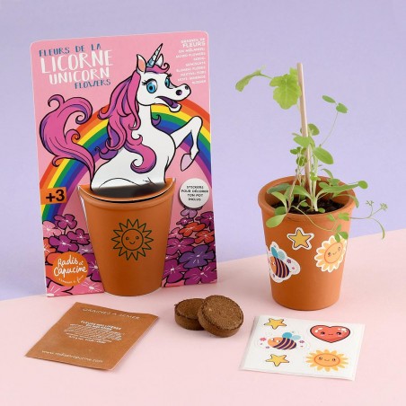 kit jardinage enfants licorne - Fleurs en mélange