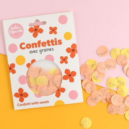 Confettis papier ensemencé graines de fleurs