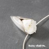 Collier Prestige Tulipe argent avec rose blanche permanente