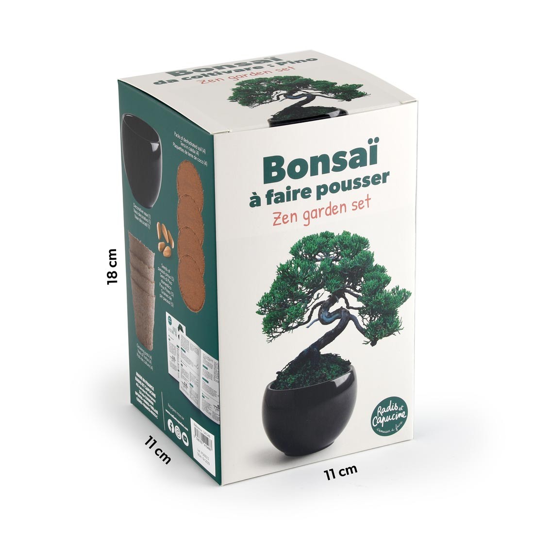 Coffret de Culture Bonsai avec Pot | Radis et Capucine